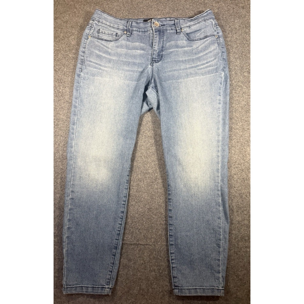 Nine West Jeans Women's Cigarette Skinny Ankle Crop Light Wash Denim Size 12P‎